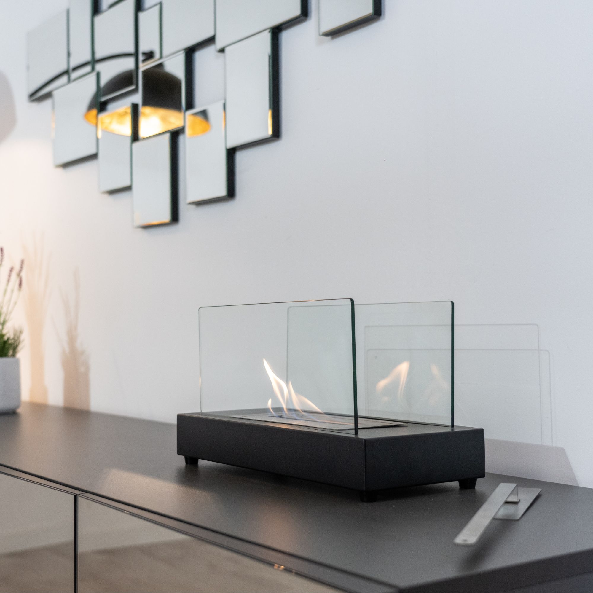 Camino da Tavolo RIG Nero - Norbe Camino da Tavolo RIG Nero - immagine 3