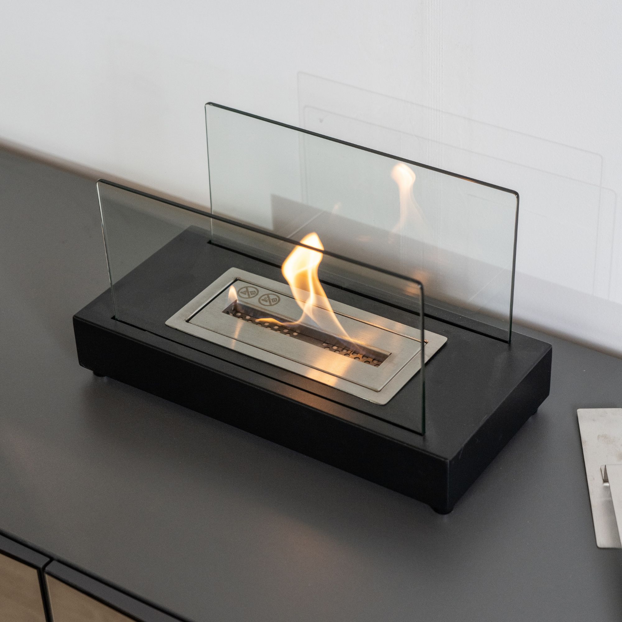 Camino da Tavolo RIG Nero - Norbe Camino da Tavolo RIG Nero - immagine 2