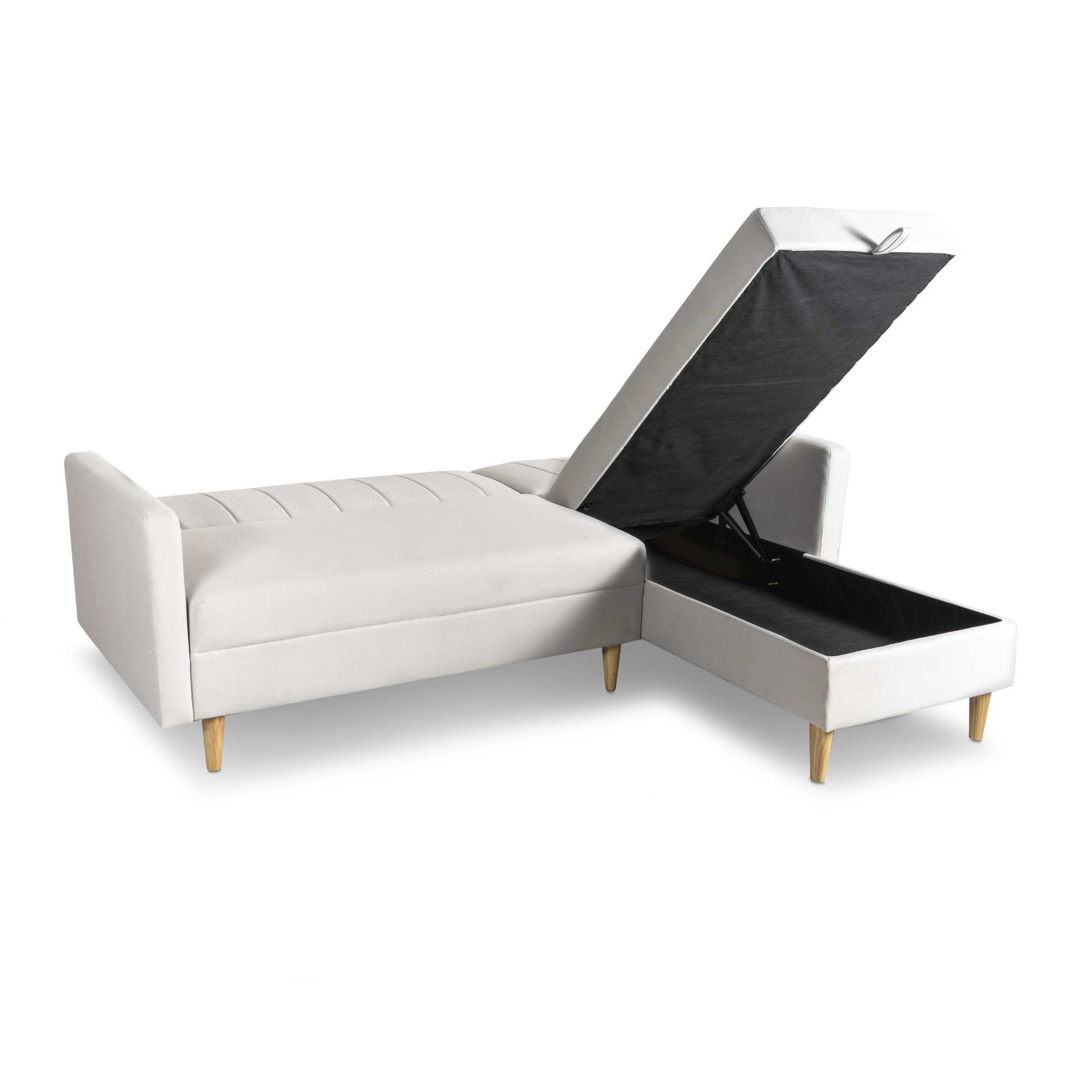 Divano letto contenitore Grigio chiaro HARALD - Norbe Divano letto contenitore DIV-001-GC