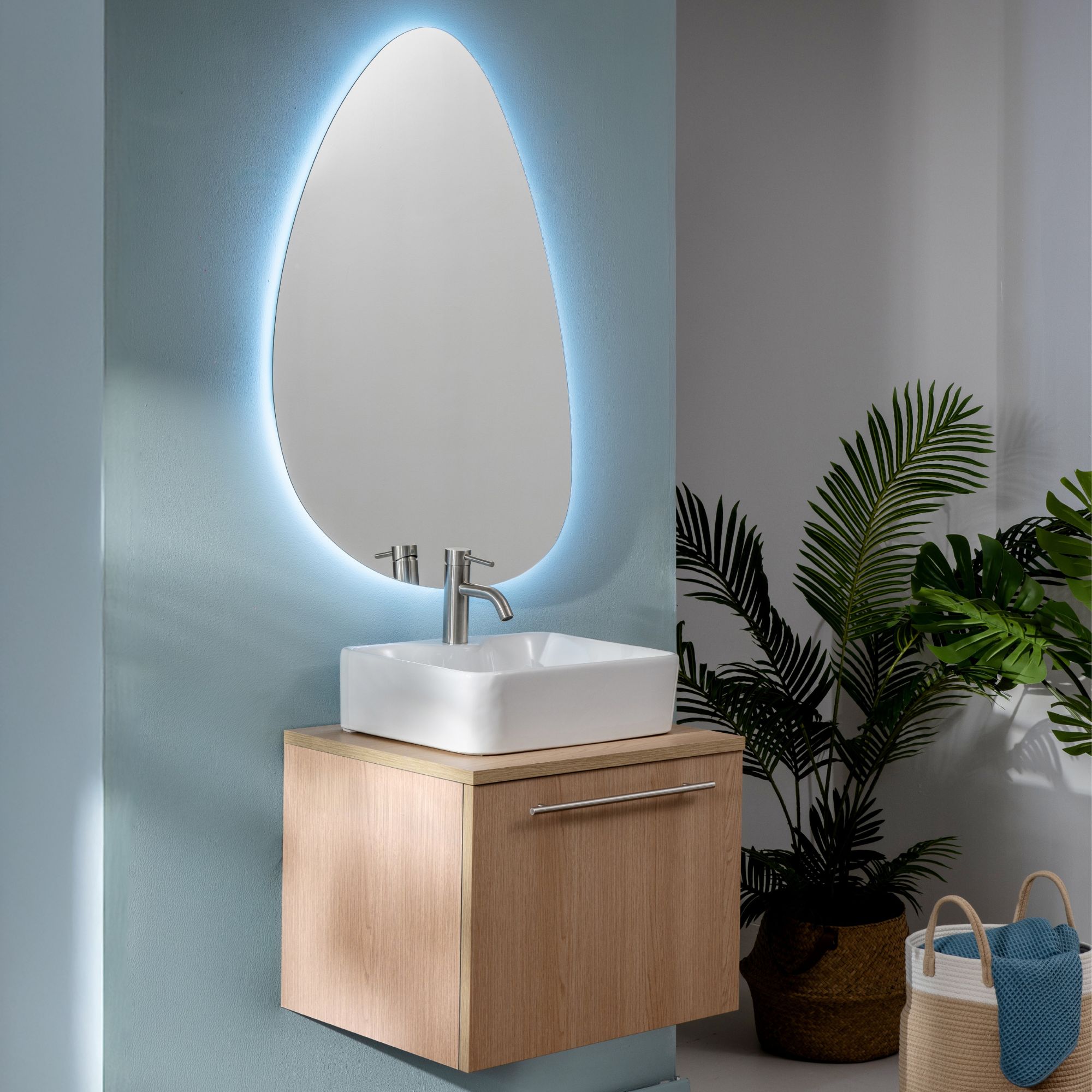Lavabo da appoggio BIANCO 49 x 38 cm - TOMMY - Norbe Lavabo da appoggio BIANCO 49 x 38 cm - TOMMY - immagine 3