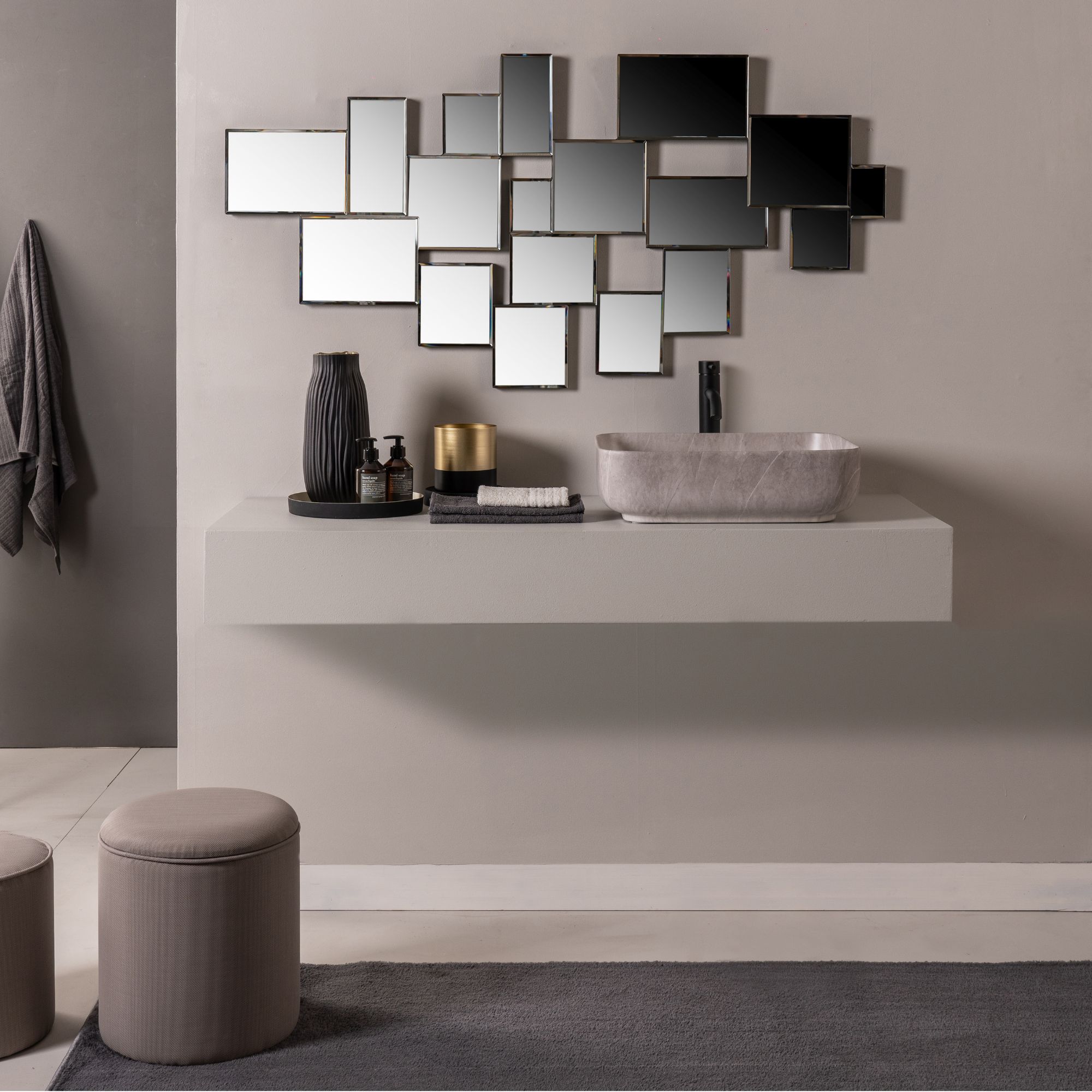 Lavabo da appoggio MARMO GRIGIO 50x38,5 cm - MIRMO - Norbe Lavabo da appoggio LAV-004-MG_25_1