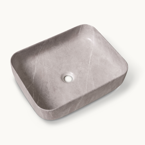 Lavabo da appoggio MARMO GRIGIO 50x38,5 cm - MIRMO