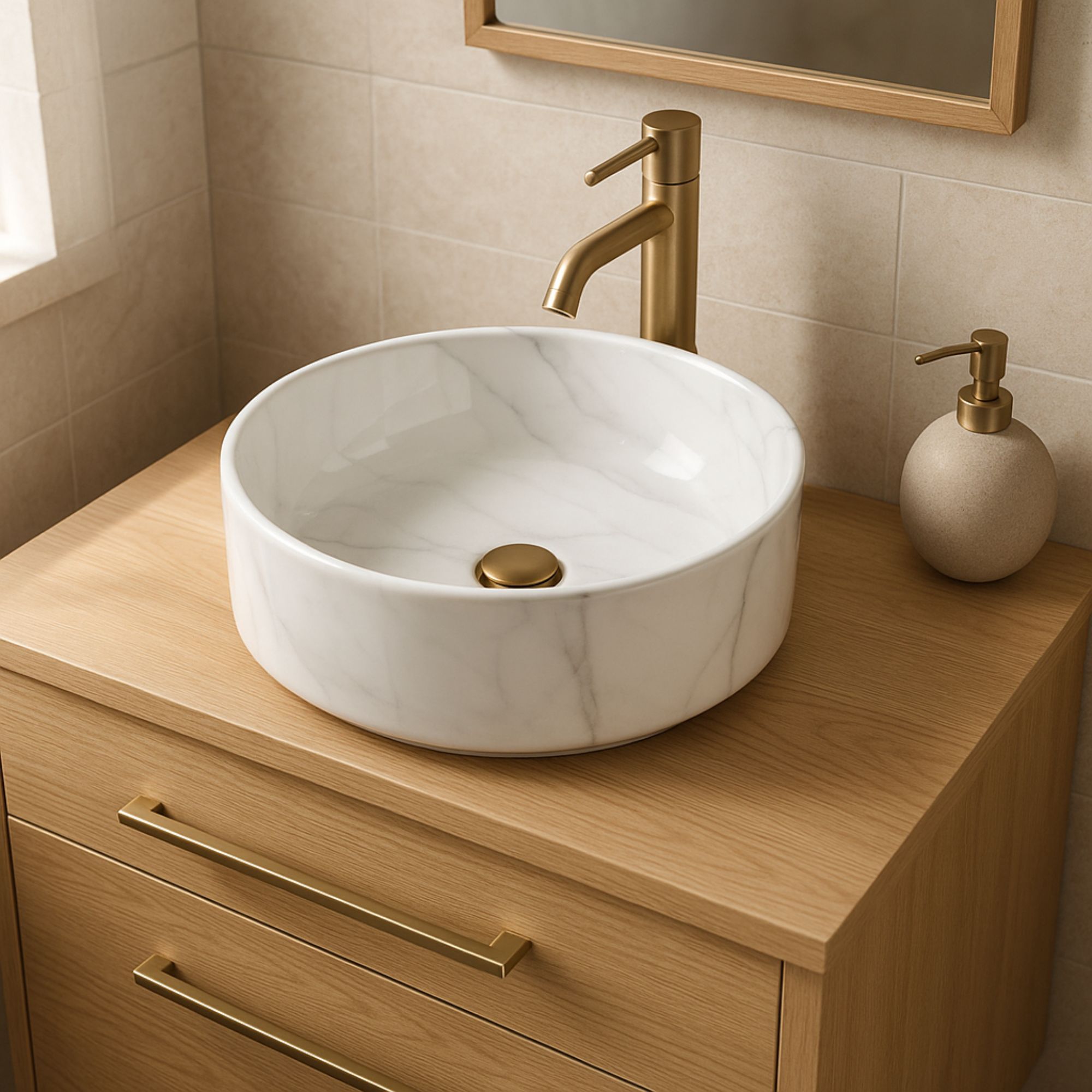 Lavabo tondo da appoggio - LAV-007-40-MB (3)