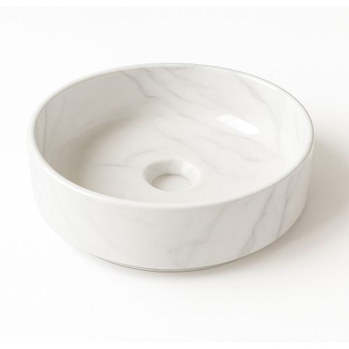 Lavabo da appoggio MARMO BIANCO 40x12 cm - TEIDE
