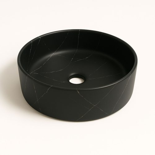 Lavabo da appoggio MARMO NERO 40x12 cm -  TEIDE