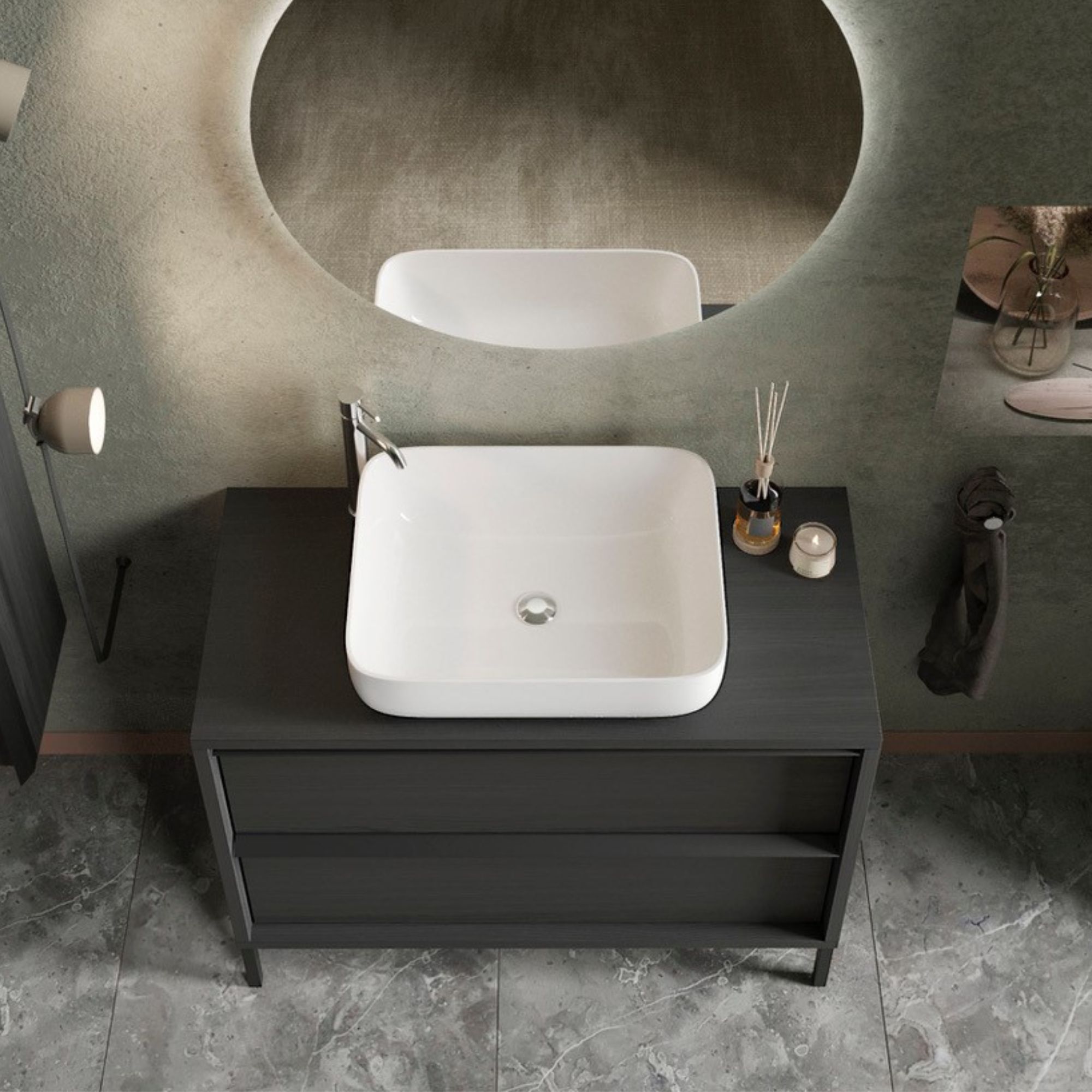 Lavabo da appoggio BIANCO 50x38,5 cm - MIRMO - Norbe Lavabo da appoggio BIANCO 50x38,5 cm - MIRMO - immagine 5